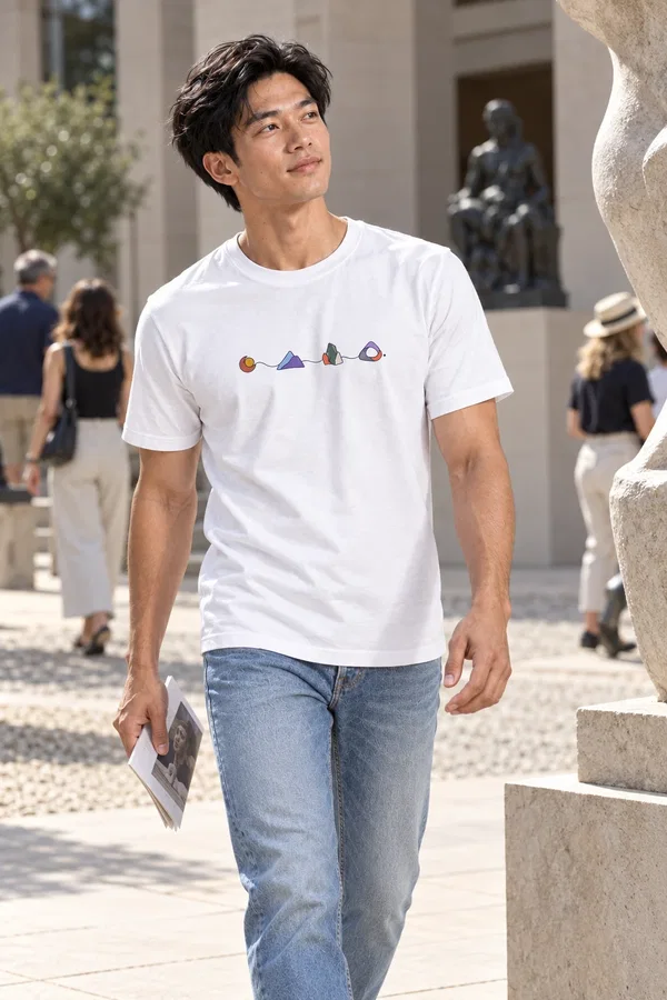 Pedra e Horizonte — Organic Cotton T-Shirt in White