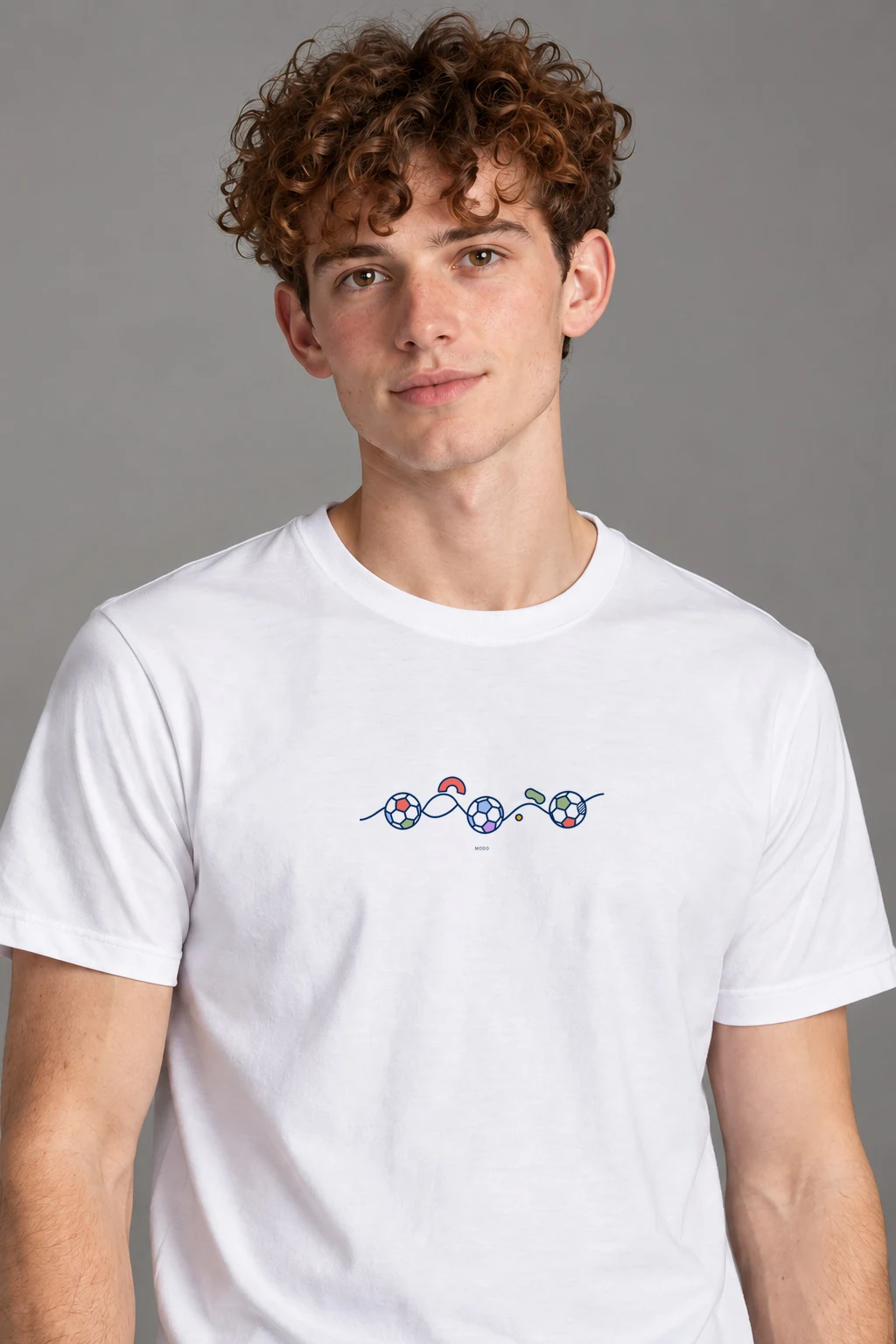 Soccer Drift — Premium Cotton in White