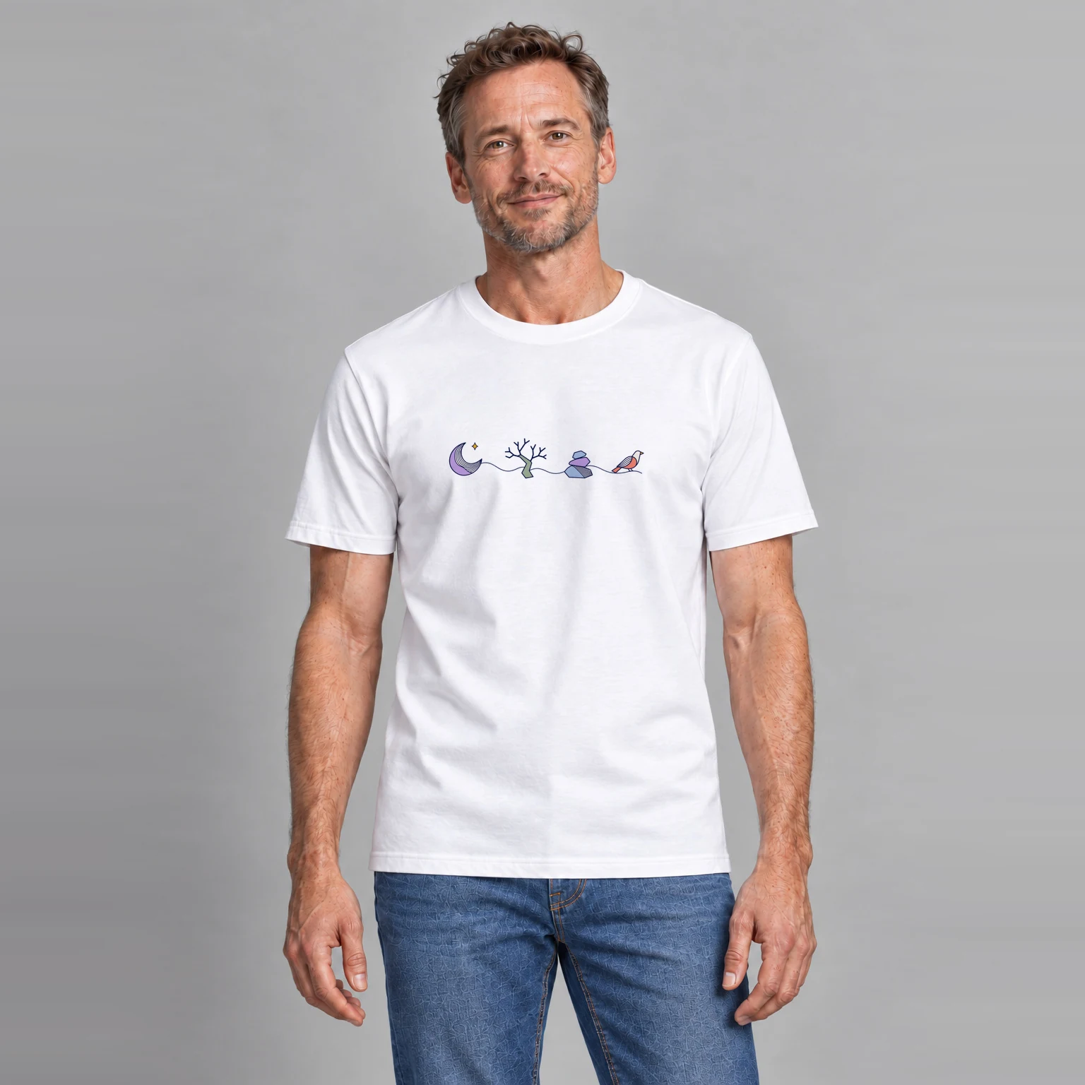 Lua da Caatinga — Organic Cotton T-Shirt in White