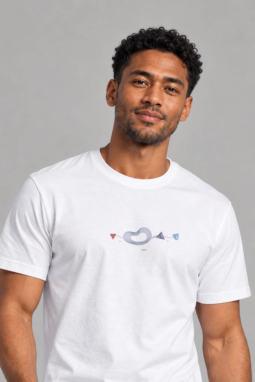 Oblique Rhythm — Organic Cotton in White