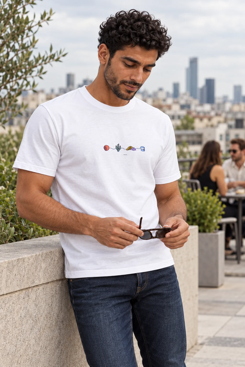 Sol de Mandacaru — Organic Cotton T-Shirt in White
