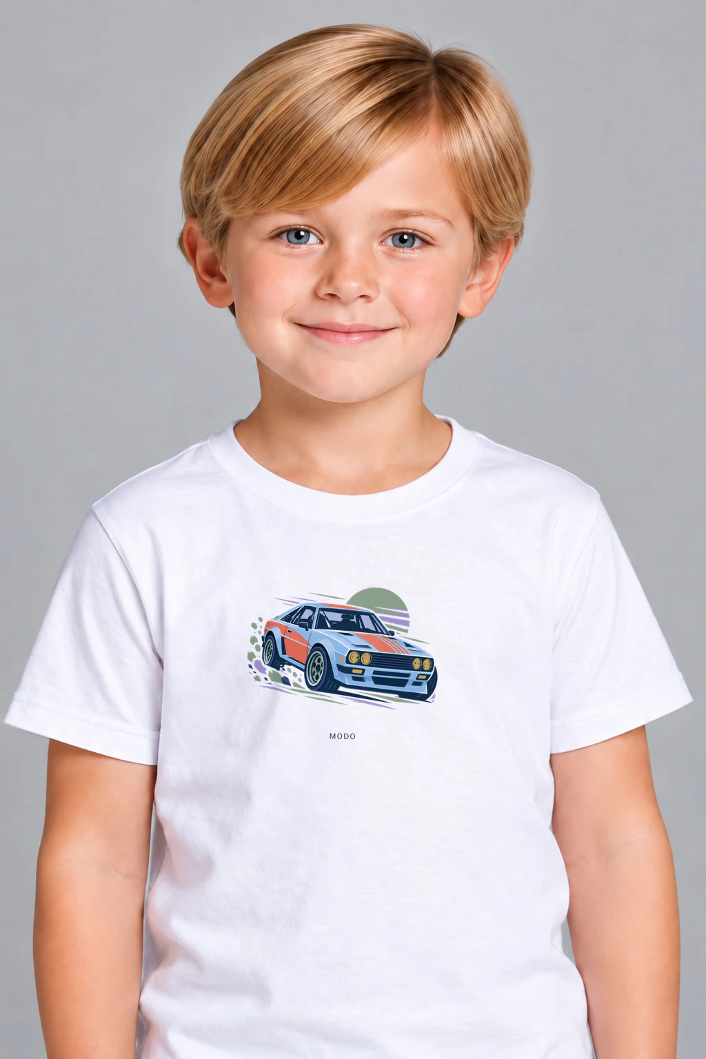 Little Rally — Kids Cotton T-Shirt in White
